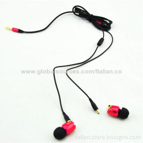 New design metal separate in-ear earphone with mic at factory price